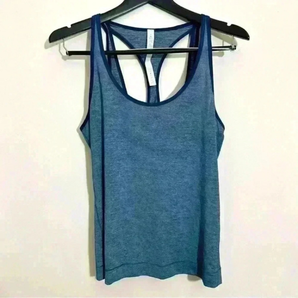 Top Run The Day Tank Running Sports Athletic Blue Size 8